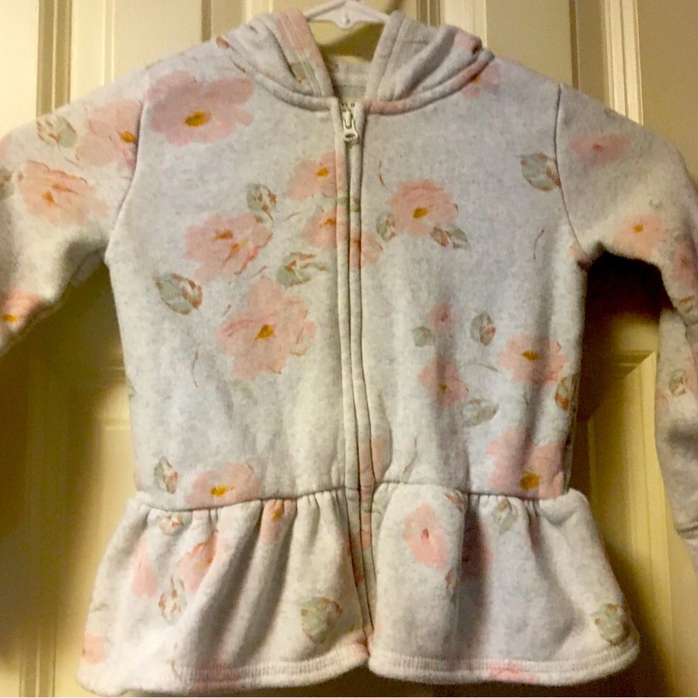 Girls 
OshKosh 
Jacket 
Size 3T
Pink Floral
Zip up
Cotton
